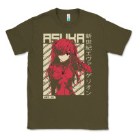 Army Green asuka evangelion Classic Tee - ArtMosaic