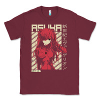 Burgundy asuka evangelion Classic Tee - ArtMosaic
