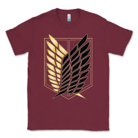 Burgundy Shingekis no kyojinn Classic Tee - ArtMosaic