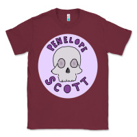 Burgundy Penelope Scott Skeleton Classic Tee - ArtMosaic