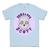Dusty Blue Penelope Scott Skeleton Classic Tee - ArtMosaic