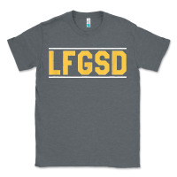 Charcoal Heather Exclusive Brown LFGSD Official Fun Design T Shirt Classic Tee - ArtMosaic