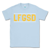 Dusty Blue Exclusive Brown LFGSD Official Fun Design T Shirt Classic Tee - ArtMosaic