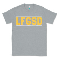 Heather Grey Exclusive Brown LFGSD Official Fun Design T Shirt Classic Tee - ArtMosaic