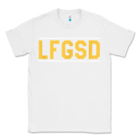 White Exclusive Brown LFGSD Official Fun Design T Shirt Classic Tee - ArtMosaic