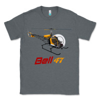 Charcoal Heather bell 47 helicopter Classic Tee - ArtMosaic