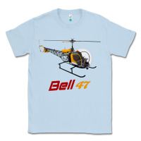Dusty Blue bell 47 helicopter Classic Tee - ArtMosaic