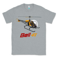 Heather Grey bell 47 helicopter Classic Tee - ArtMosaic