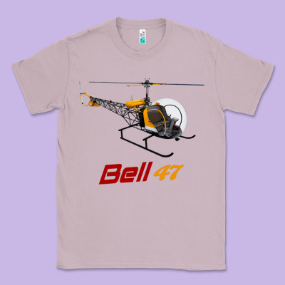 Bell 47 Helicopter Classic Tee Designed By Artmosaic