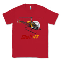 Red bell 47 helicopter Classic Tee - ArtMosaic