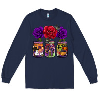 Navy halloween jars rose Long Sleeve Tee - BarkalooDesign