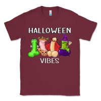 Burgundy halloween vibes dick tie dye hippie retro lazy costume Classic Tee - ArtMosaic