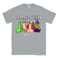 Heather Grey halloween vibes dick tie dye hippie retro lazy costume Classic Tee - ArtMosaic