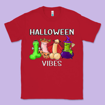 Halloween Vibes Dick Tie Dye Hippie Retro Lazy Costume Classic Tee Designed By Artmosaic