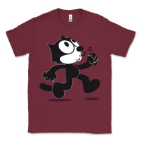 Burgundy felix the cat whistling Classic Tee - ArtMosaic