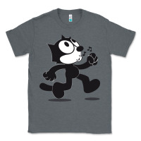 Charcoal Heather felix the cat whistling Classic Tee - ArtMosaic
