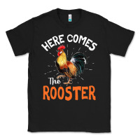 Black Here Comes The Rooster Shirt Chicken Lady Outfit 243 Classic Tee - ArtMosaic