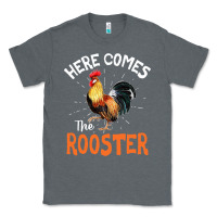 Charcoal Heather Here Comes The Rooster Shirt Chicken Lady Outfit 243 Classic Tee - ArtMosaic