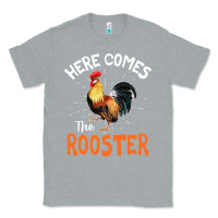 Heather Grey Here Comes The Rooster Shirt Chicken Lady Outfit 243 Classic Tee - ArtMosaic