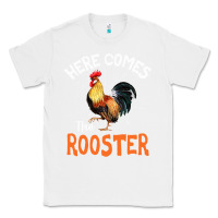 White Here Comes The Rooster Shirt Chicken Lady Outfit 243 Classic Tee - ArtMosaic