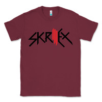 Burgundy white skrillex Classic Tee - ArtMosaic