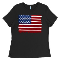 Black american flag Ladies Tee - Artiststas