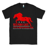 Black Red Pony Cafe, Funny cute horse lover Classic Tee - ArtMosaic