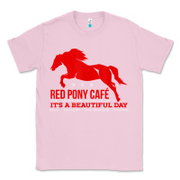 Bubblegum Pink Red Pony Cafe, Funny cute horse lover Classic Tee - ArtMosaic