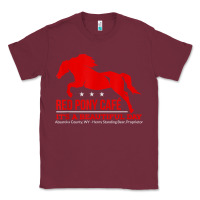 Burgundy Red Pony Cafe, Funny cute horse lover Classic Tee - ArtMosaic