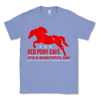 Colony Blue Red Pony Cafe, Funny cute horse lover Classic Tee - ArtMosaic
