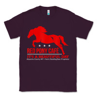 Plum Red Pony Cafe, Funny cute horse lover Classic Tee - ArtMosaic