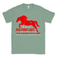 Sage Red Pony Cafe, Funny cute horse lover Classic Tee - ArtMosaic