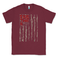 Burgundy Seether Bone Flag Classic Tee - ArtMosaic