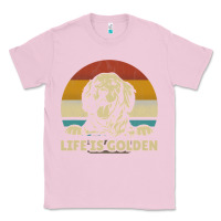 Bubblegum Pink Golden Retriever Dog Life is golden retro vintage Classic Tee - ArtMosaic
