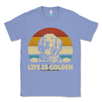 Colony Blue Golden Retriever Dog Life is golden retro vintage Classic Tee - ArtMosaic