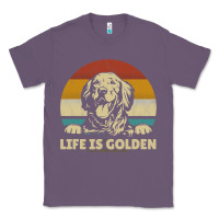 Lavender Golden Retriever Dog Life is golden retro vintage Classic Tee - ArtMosaic