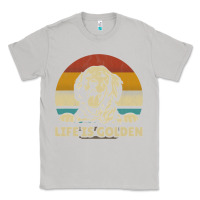 Moon Dust Golden Retriever Dog Life is golden retro vintage Classic Tee - ArtMosaic