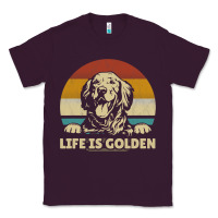 Plum Golden Retriever Dog Life is golden retro vintage Classic Tee - ArtMosaic