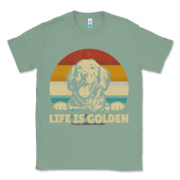 Sage Golden Retriever Dog Life is golden retro vintage Classic Tee - ArtMosaic