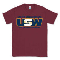 Burgundy United Steelworkers - Unity and Strength for Worke Classic Tee - ArtMosaic