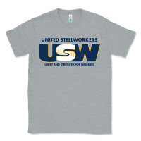 Heather Grey United Steelworkers - Unity and Strength for Worke Classic Tee - ArtMosaic