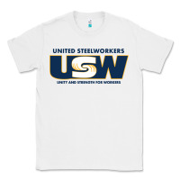 White United Steelworkers - Unity and Strength for Worke Classic Tee - ArtMosaic