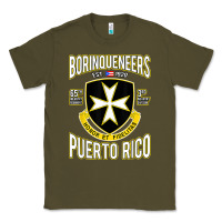 Army Green Borinqueneers Puerto Rico Flag Honor Et Fidelitas Classic Tee - ArtMosaic