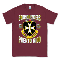 Burgundy Borinqueneers Puerto Rico Flag Honor Et Fidelitas Classic Tee - ArtMosaic