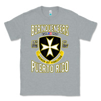 Heather Grey Borinqueneers Puerto Rico Flag Honor Et Fidelitas Classic Tee - ArtMosaic