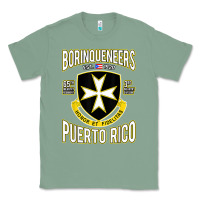 Sage Borinqueneers Puerto Rico Flag Honor Et Fidelitas Classic Tee - ArtMosaic