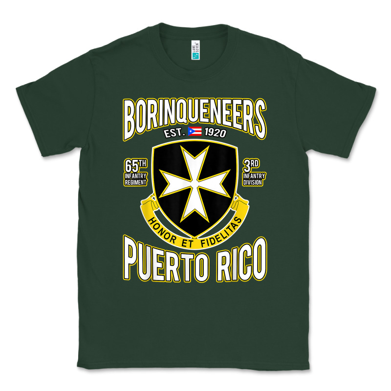 Borinqueneers Puerto Rico Flag Honor Et Fidelitas Classic Tee by ArtMosaic | Teevron