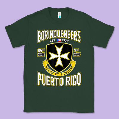 Borinqueneers Puerto Rico Flag Honor Et Fidelitas Classic Tee Designed By Artmosaic