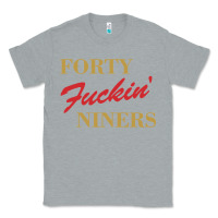 Heather Grey forty fvckin' niners Classic Tee - ArtMosaic