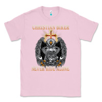 Bubblegum Pink jesus christian biker never ride alone Classic Tee - ArtMosaic